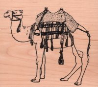 Camel w/Saddle Rubber Stamp