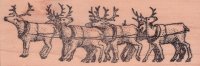 Reindeer Team Rubber Stamp