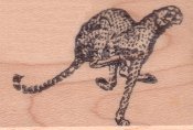 Cheetah Rubber Stamp